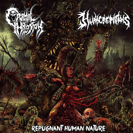 Hura Crepitans / Cranial Implosion – Repugnant Human Nature (Split CD)